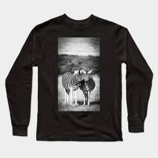 Two zebra standing. Long Sleeve T-Shirt